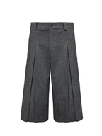 Jcaesar Floral Gray Pleated Seven-Part Pants - jcaesarclo