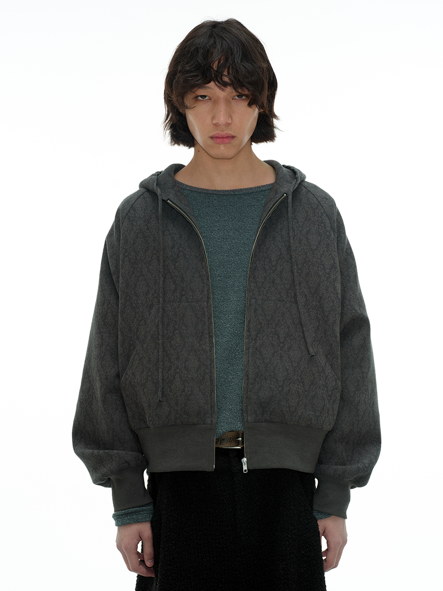 Jcaesar Dead Tree Jacquard Zipper Hoodie - jcaesarclo