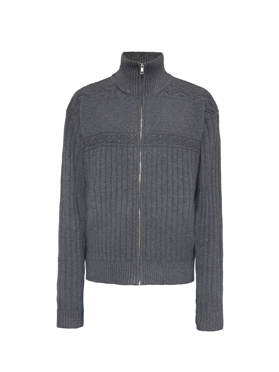 JCAESAR Striped Jacquard Sweater