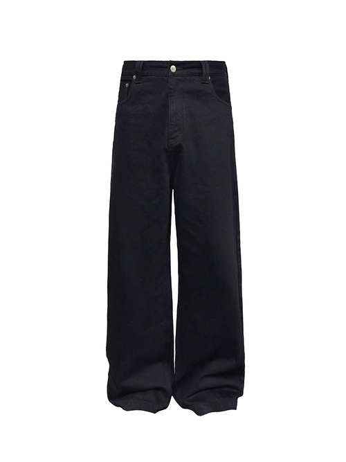 JCAESAR Straight Back Pocket Black Jeans - jcaesarclo