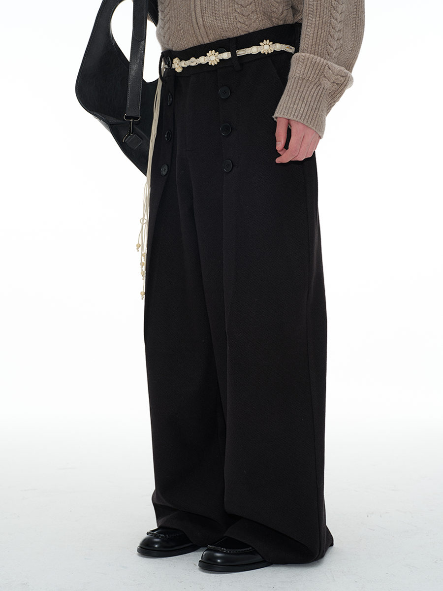パンツ JCAESAR STUDIO WOOL SLACKS JCAESAR BUTTON PANTS – jcaesarclo