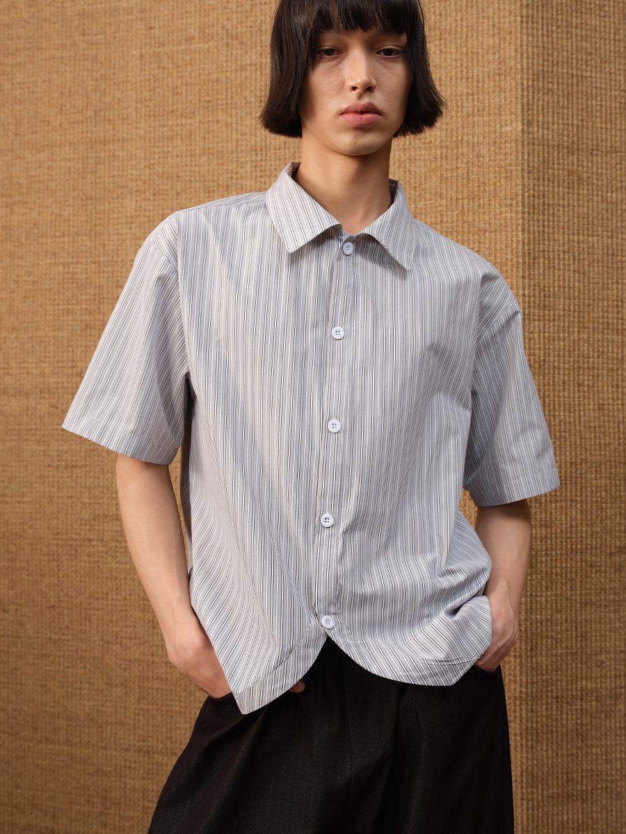 Jcaesar Stripe Shirt – Relaxed Fit, Black-on - jcaesarclo