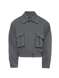 JCAESAR Woolen Double Pocket Flight Jacket