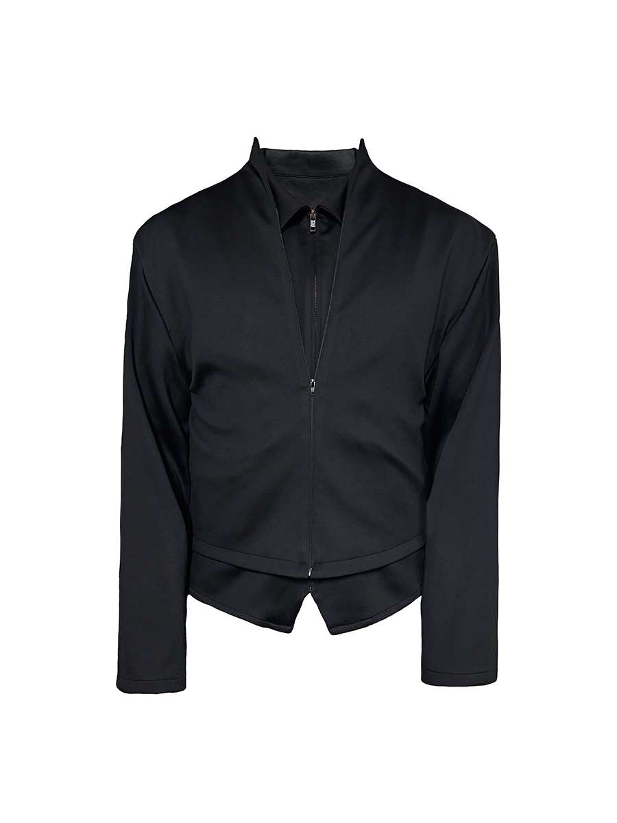 JCAESAR Two Fake Space Cotton Zipper Shirts