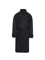 JCAESAR Double‑Breasted Belted Raglan Overcoat - jcaesarclo