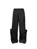 Jcaesar WOMEN Double Pocket Pleated Long Pants - jcaesarclo