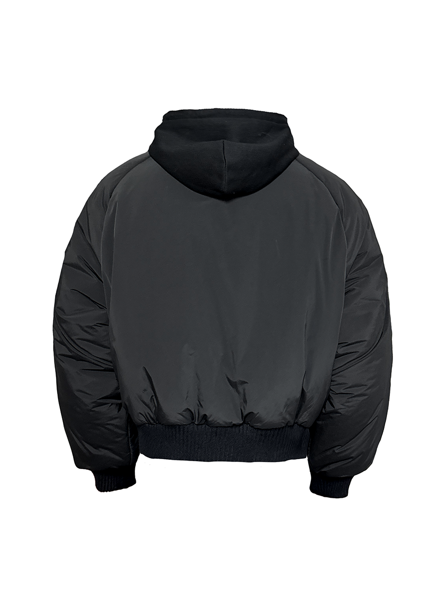 JCAESAR Profile Nylon Hoodie Double-Sided Bomber