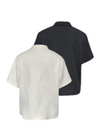 Jcaesar Seagull Collar Leaf Pattern Shirt - jcaesarclo