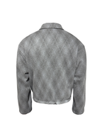 JCAESAR Grey Diamond-Shaped Drawstring Fleece Jacket - jcaesarclo
