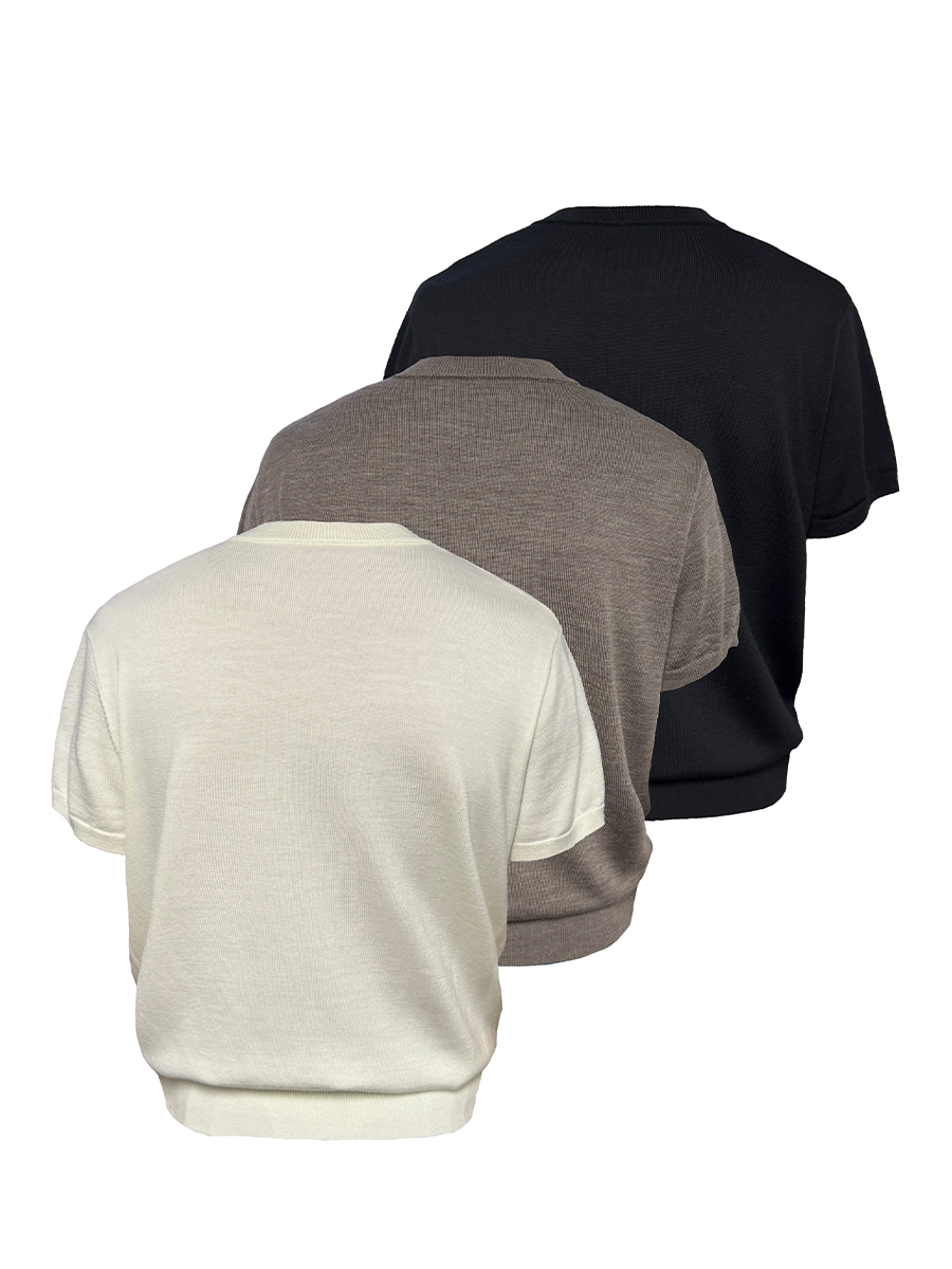 Jcaesar Xin’ao Superfine Merino Wool Short Sleeve Shirt - jcaesarclo