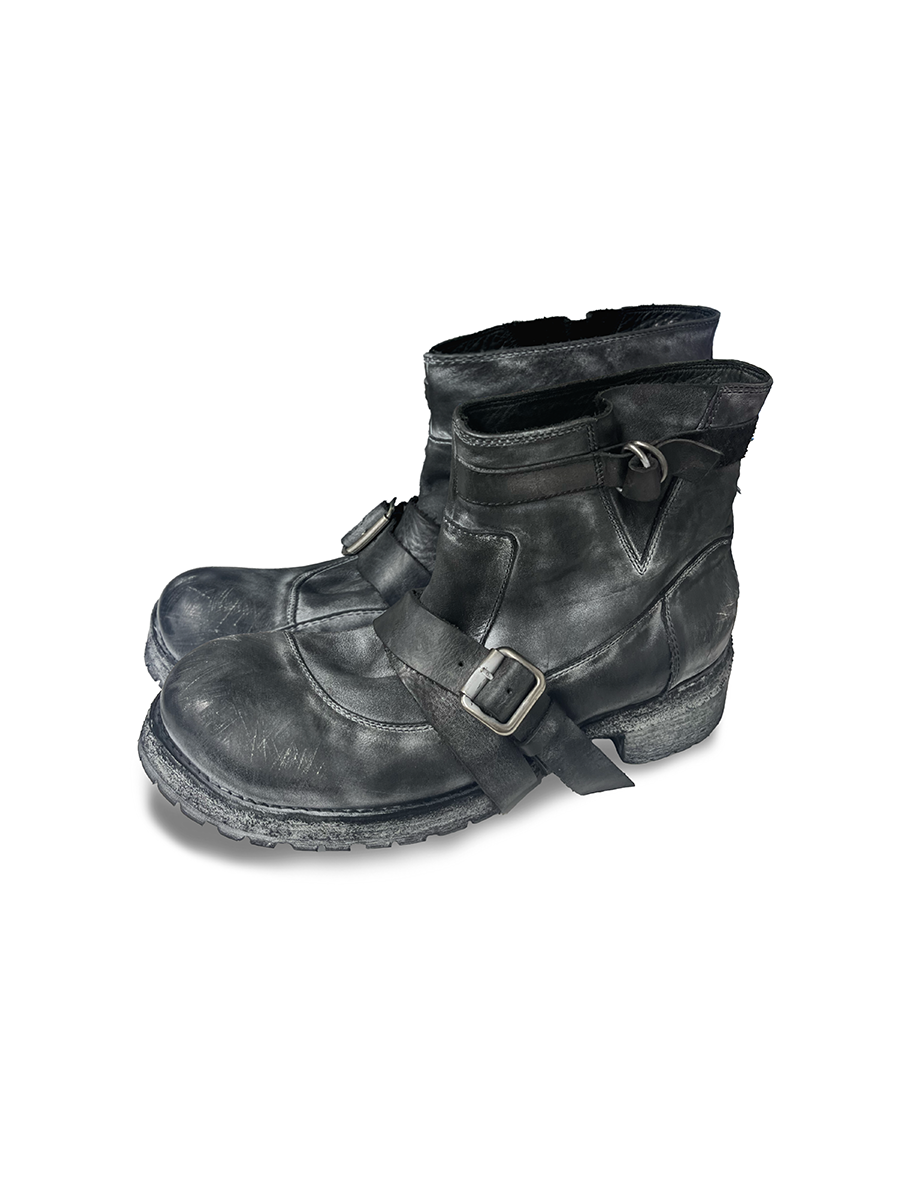 JCAESAR Make Old Frost Binding Engineer Boots