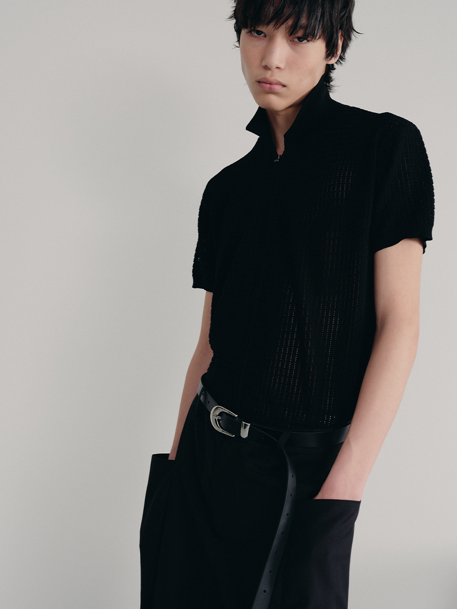 Jcaesar Waffle-Knit Zip Cardigan - jcaesarclo