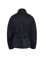 JCAESAR Asymmetric Zipper Belted Coat