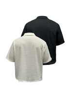 Jcaesar Cut-Out Striped Short-Sleeved Shirt - jcaesarclo
