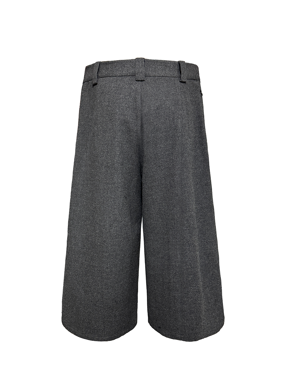 Jcaesar Floral Gray Pleated Seven-Part Pants