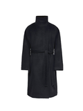 JCAESAR Asymmetric Zipper Belted Coat