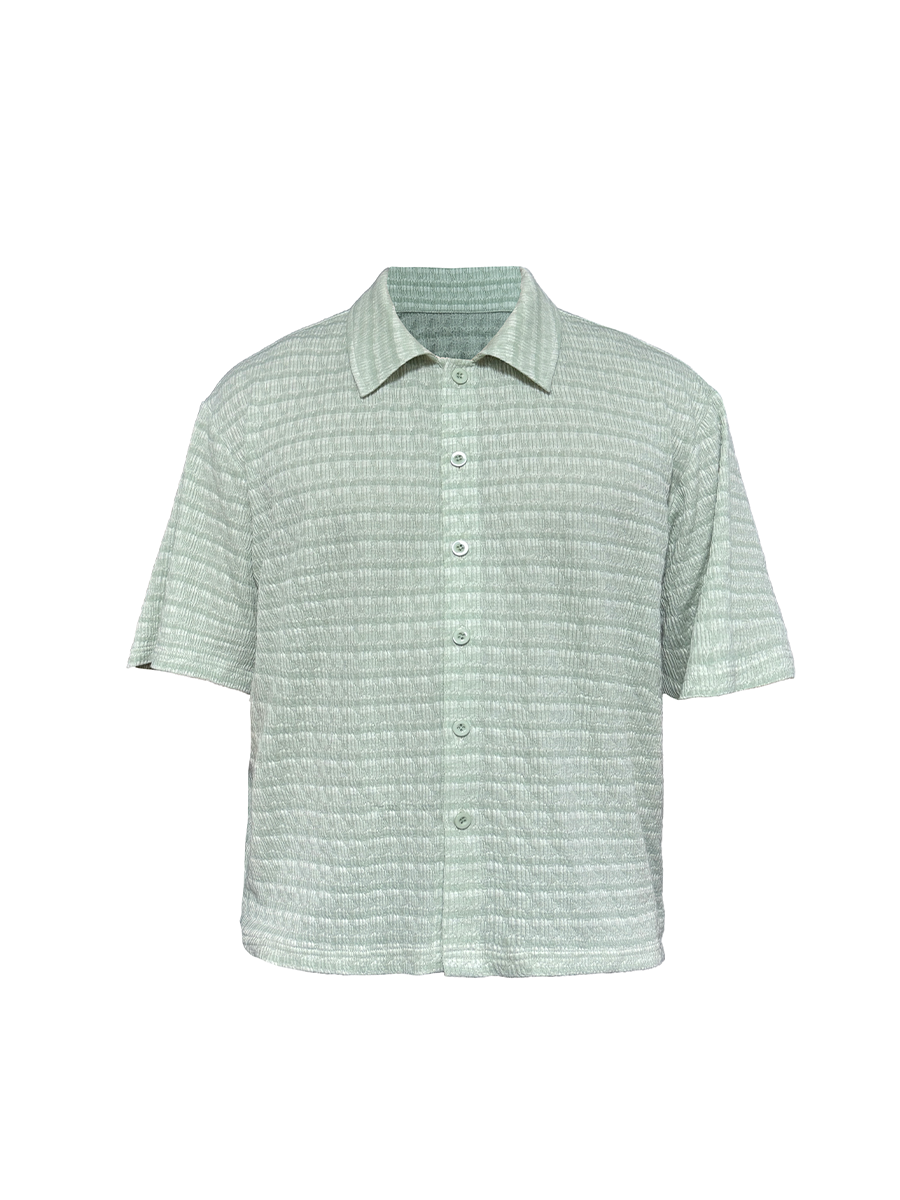 Jcaesar Striped Knitted Short-Sleeve Shirt - jcaesarclo