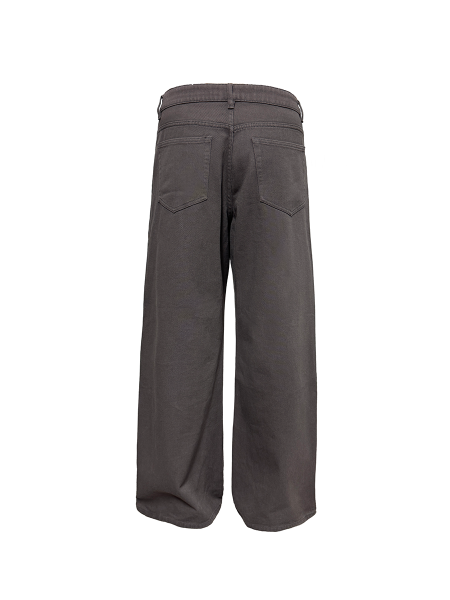 JCAESAR Pleated Washed Matte Jeans - jcaesarclo