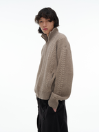 Jcaesar Wheat Spike Cable Knit Sweater