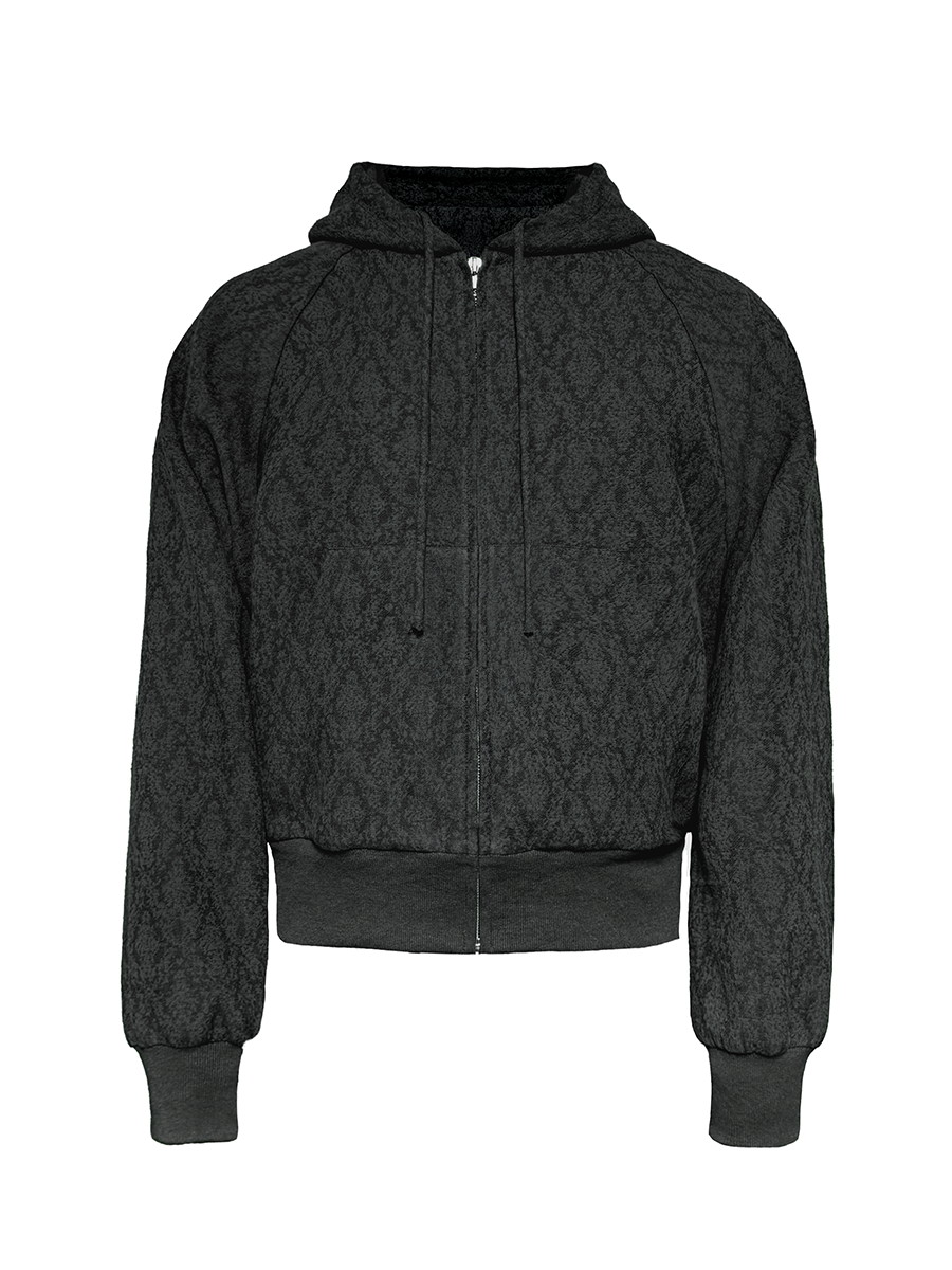Jcaesar Dead Tree Jacquard Zipper Hoodie - jcaesarclo