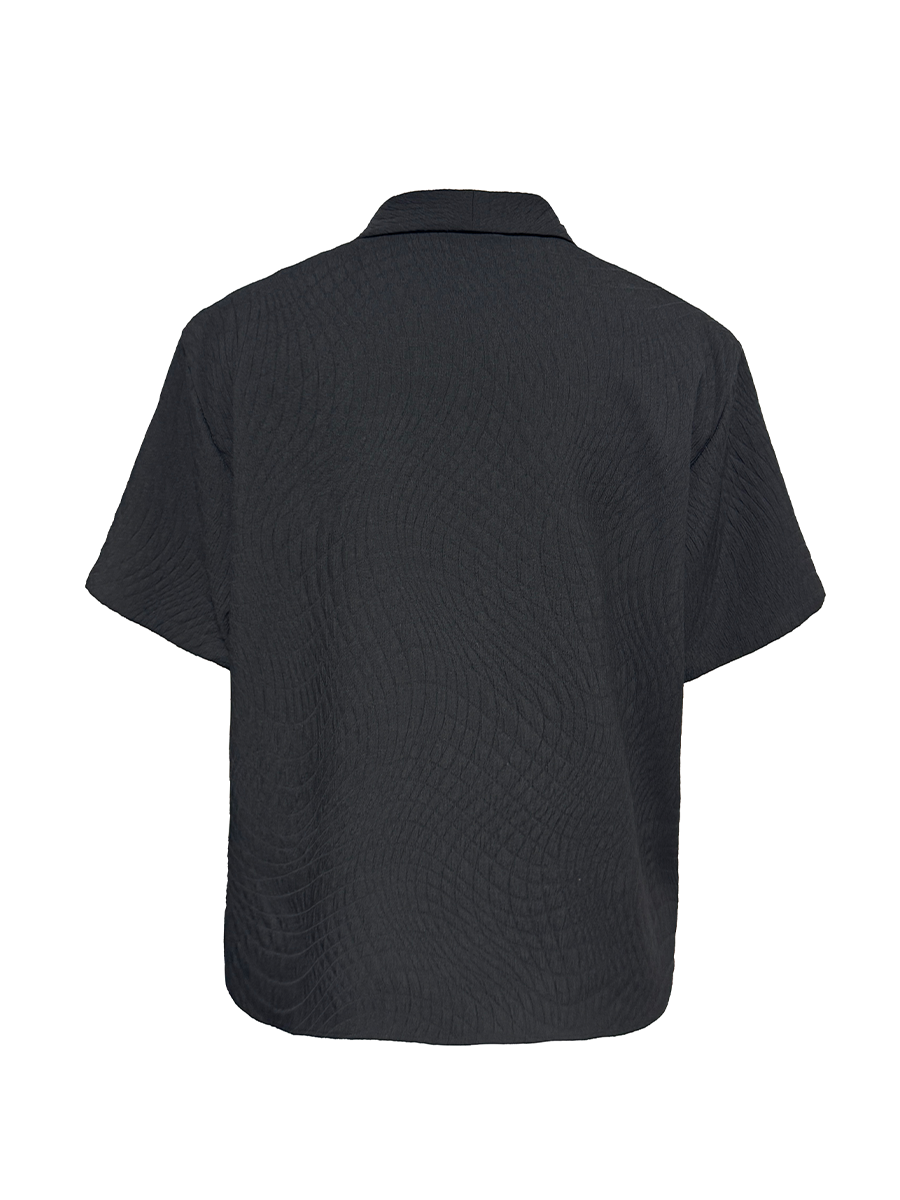 Jcaesar Seagull Collar Leaf Pattern Shirt - jcaesarclo