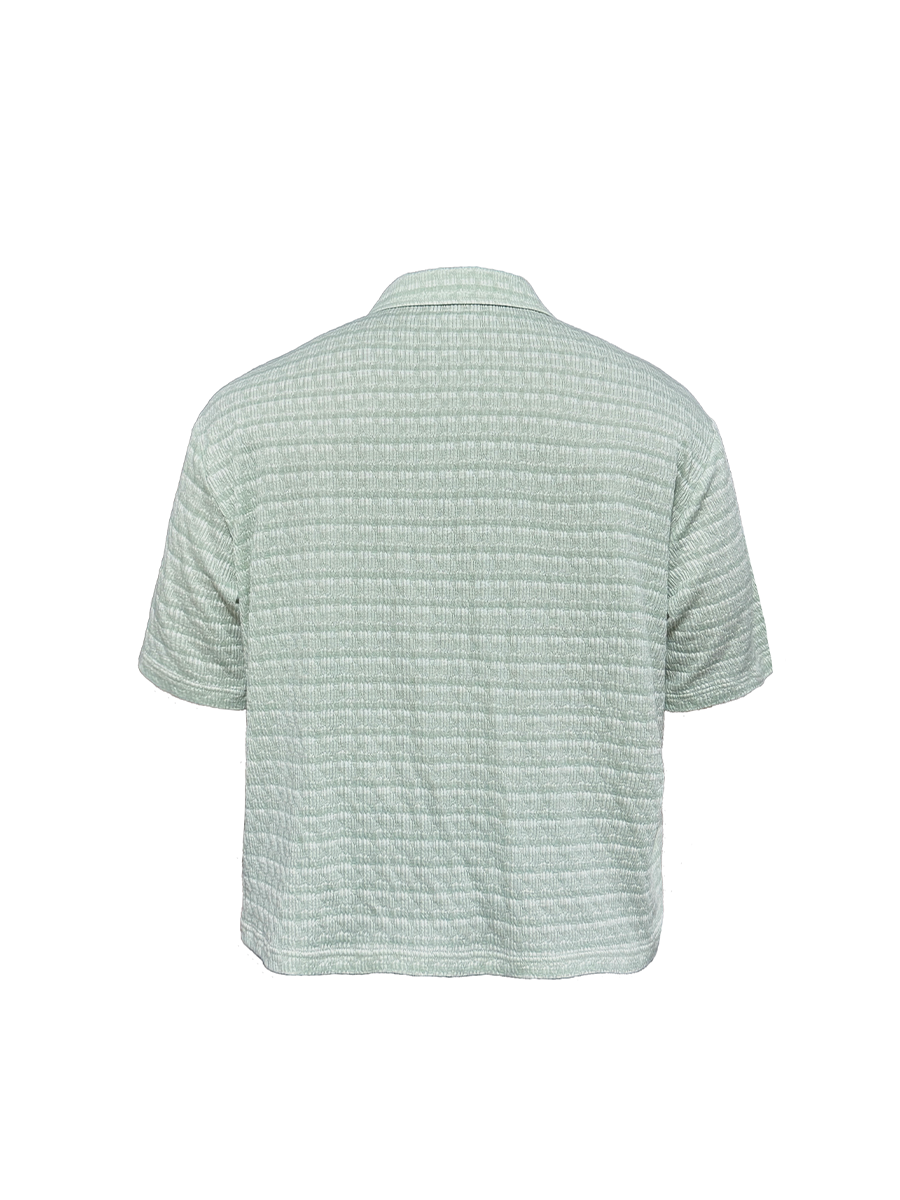 Jcaesar Striped Knitted Short-Sleeve Shirt - jcaesarclo