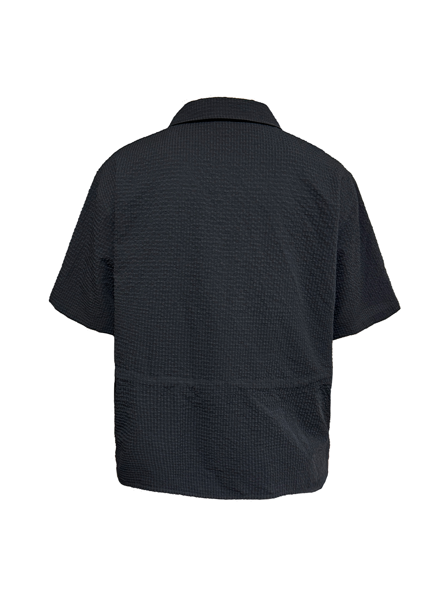 Jcaesar Bubbling Pleat Drawstring Shirt - jcaesarclo