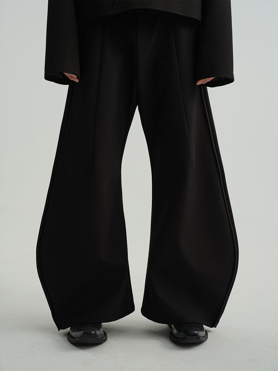 JCAESAR FLARED LEAF-SHAPED TROUSERS
