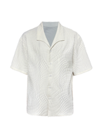 Jcaesar Seagull Collar Leaf Pattern Shirt - jcaesarclo