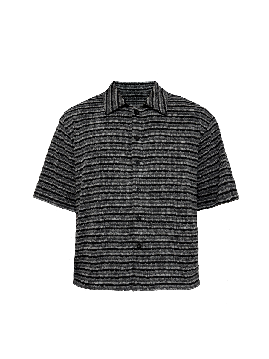 Jcaesar Striped Knitted Short-Sleeve Shirt - jcaesarclo