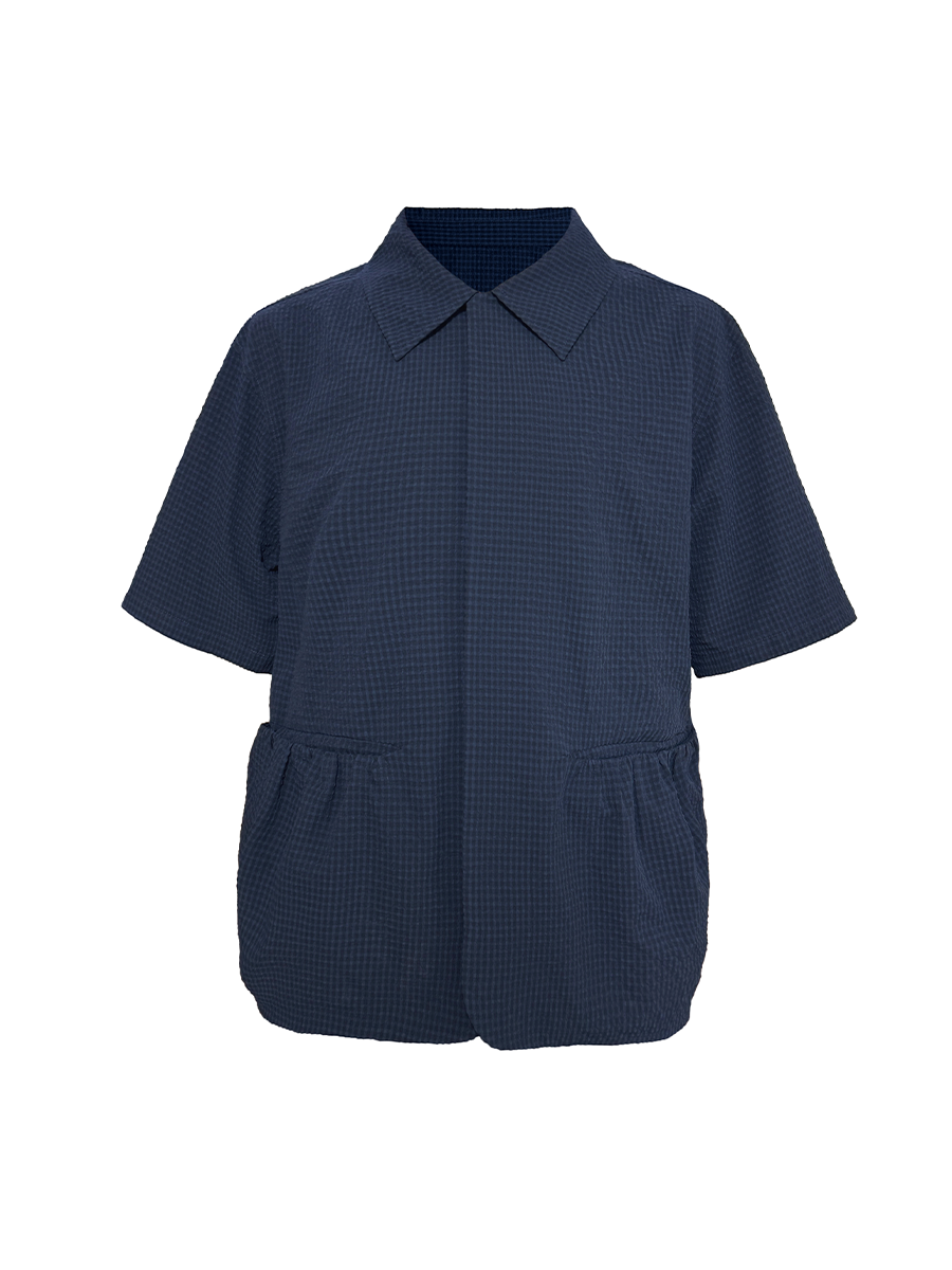 Jcaesar Bubbling Pleat Drawstring Shirt - jcaesarclo