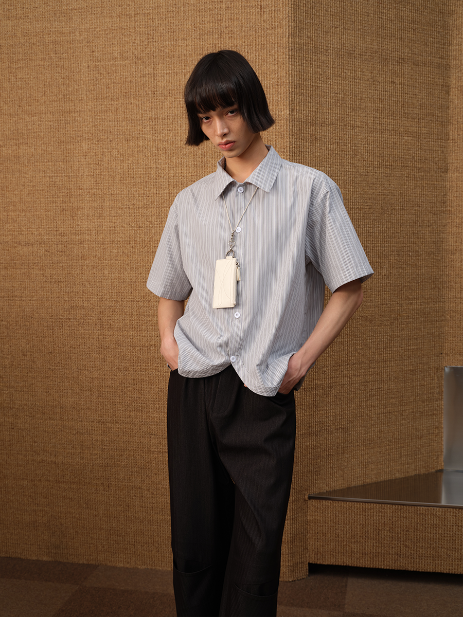Jcaesar Stripe Shirt – Relaxed Fit, Black-on - jcaesarclo