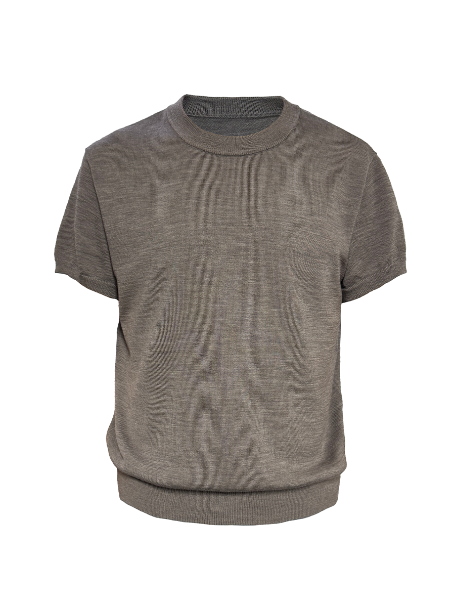 Jcaesar Xin’ao Superfine Merino Wool Short Sleeve Shirt - jcaesarclo