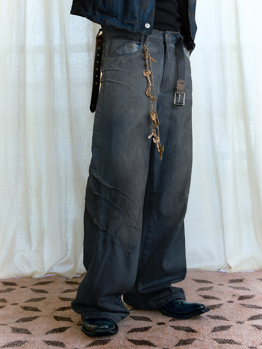 JCAESAR Scratched jeans ワイドデニム JCAESAR SCRATCHED JEANS – jcaesarclo