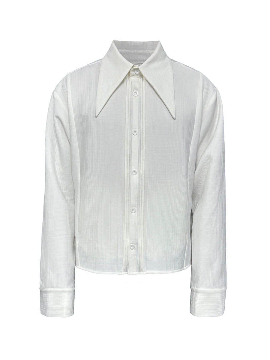 JCAESAR Pointed collar shirt