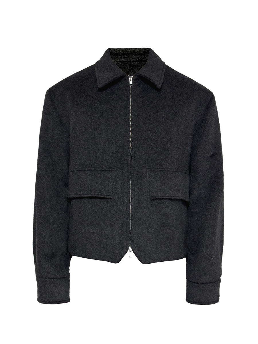 JCAESAR Half-Bagged Wool Jacket