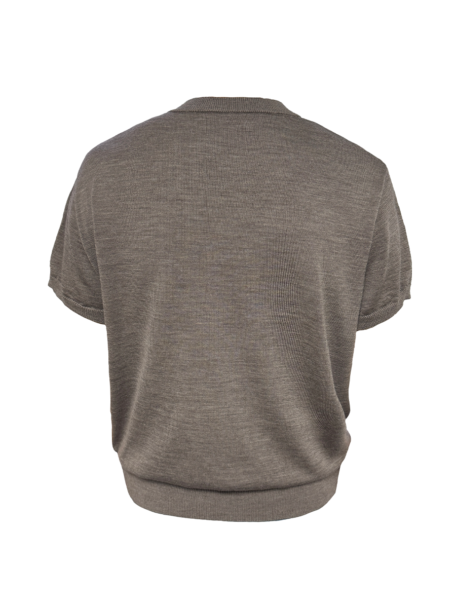 Jcaesar Xin’ao Superfine Merino Wool Short Sleeve Shirt - jcaesarclo
