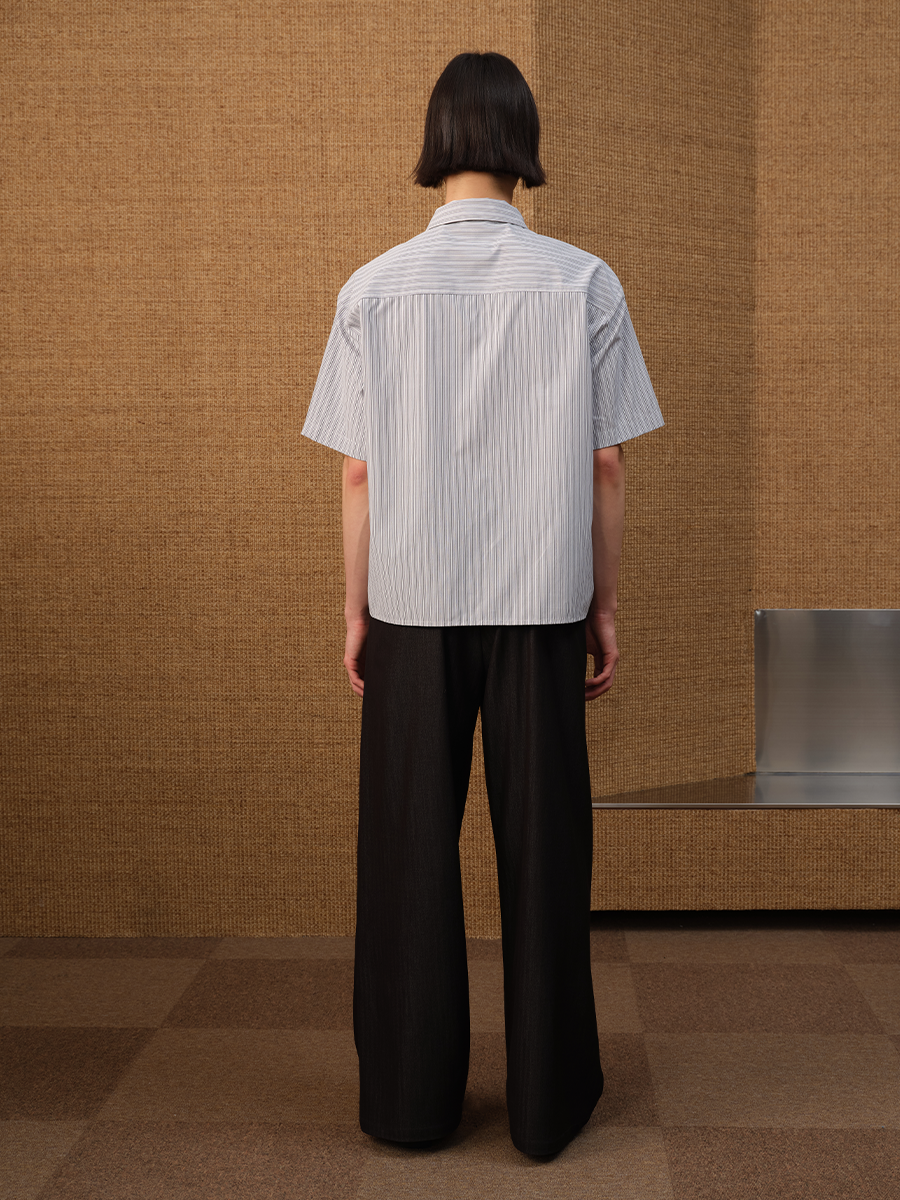 Jcaesar Stripe Shirt – Relaxed Fit, Black-on - jcaesarclo