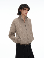 Jcaesar Wheat Spike Cable Knit Sweater - jcaesarclo