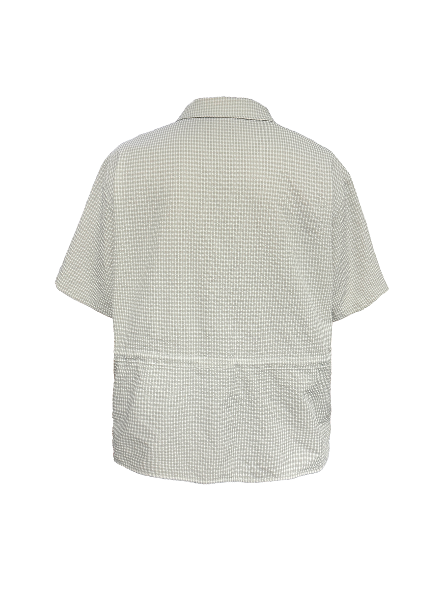 Jcaesar Bubbling Pleat Drawstring Shirt - jcaesarclo