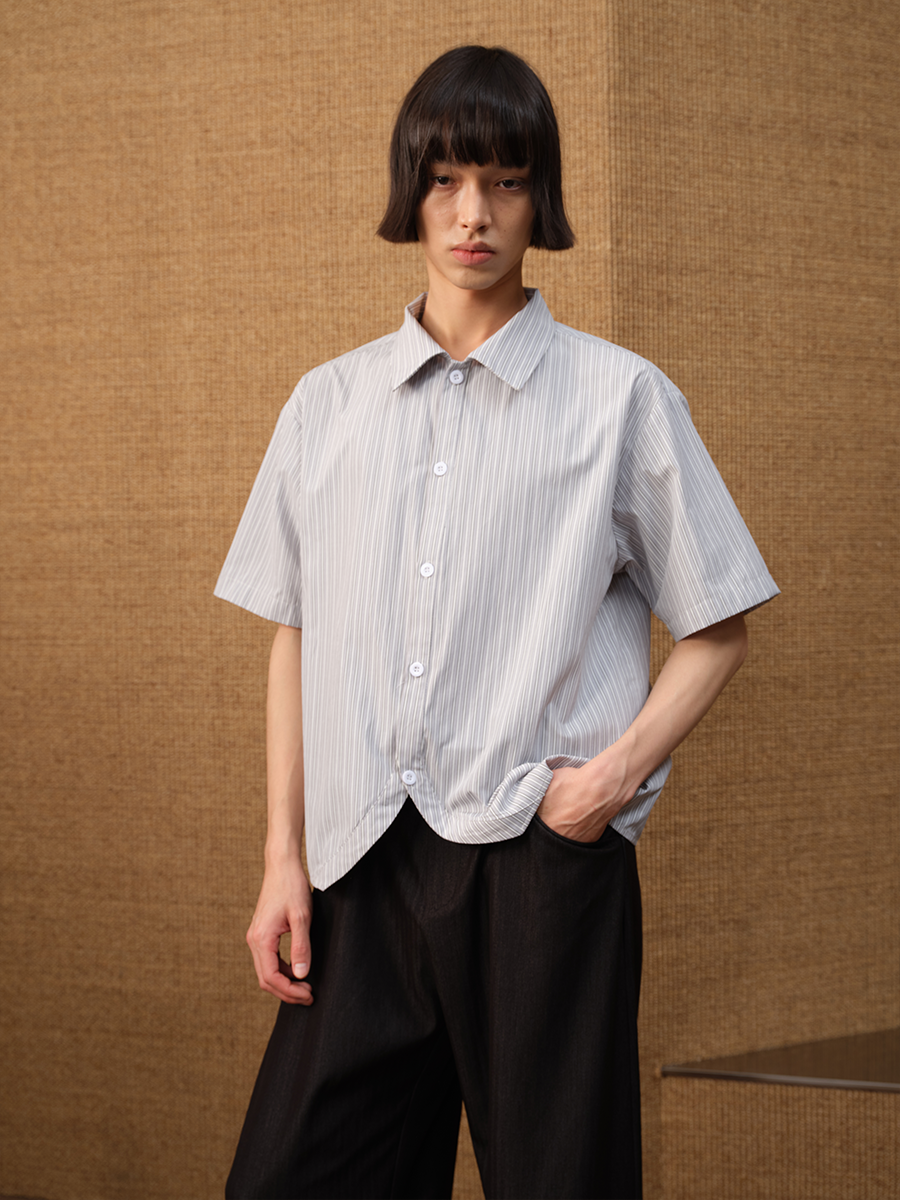 Jcaesar Stripe Shirt – Relaxed Fit, Black-on - jcaesarclo