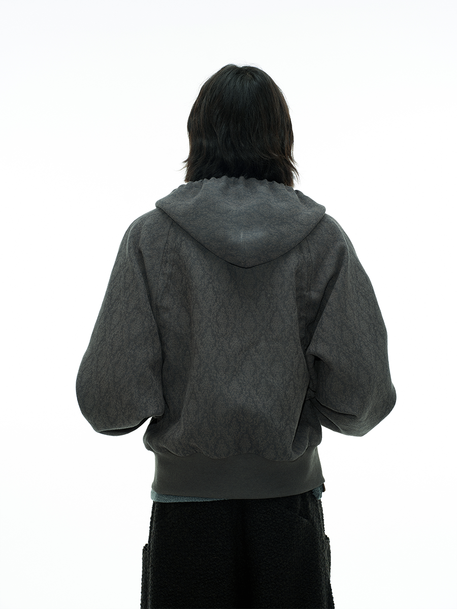 Jcaesar Dead Tree Jacquard Zipper Hoodie - jcaesarclo