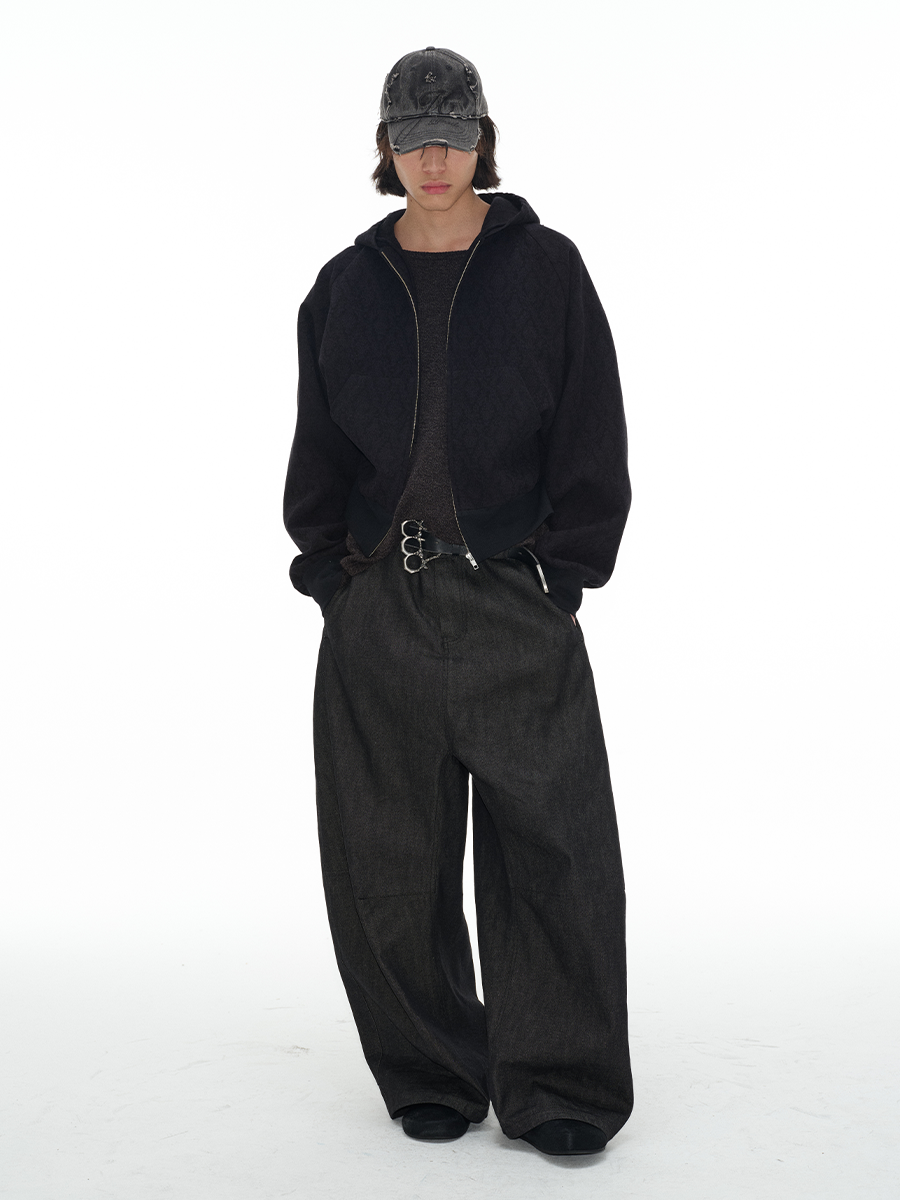Jcaesar Dead Tree Jacquard Zipper Hoodie - jcaesarclo