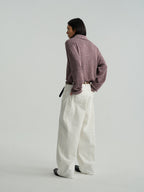 JCAESAR White pleated wide-leg jeans - jcaesarclo