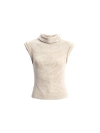 JCAESAR WOMEN Draped Cowl‑Neck Folded‑Hem Tee