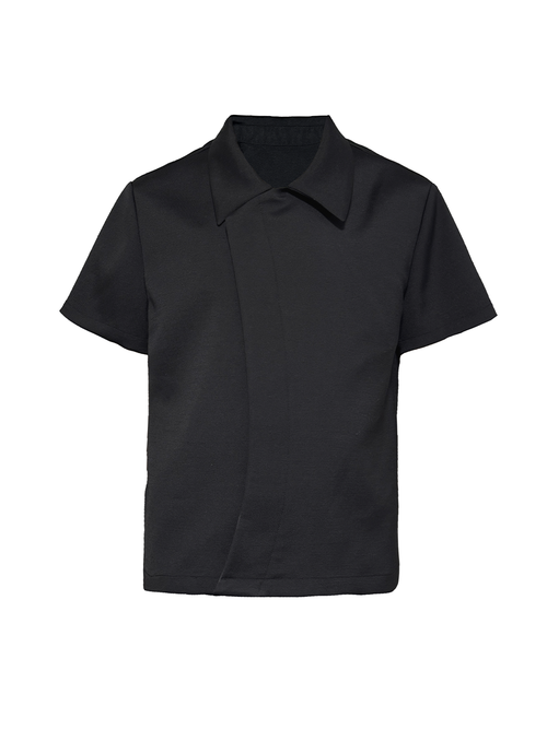Jcaesar C-Shaped Button Short-Sleeved Shirt - jcaesarclo