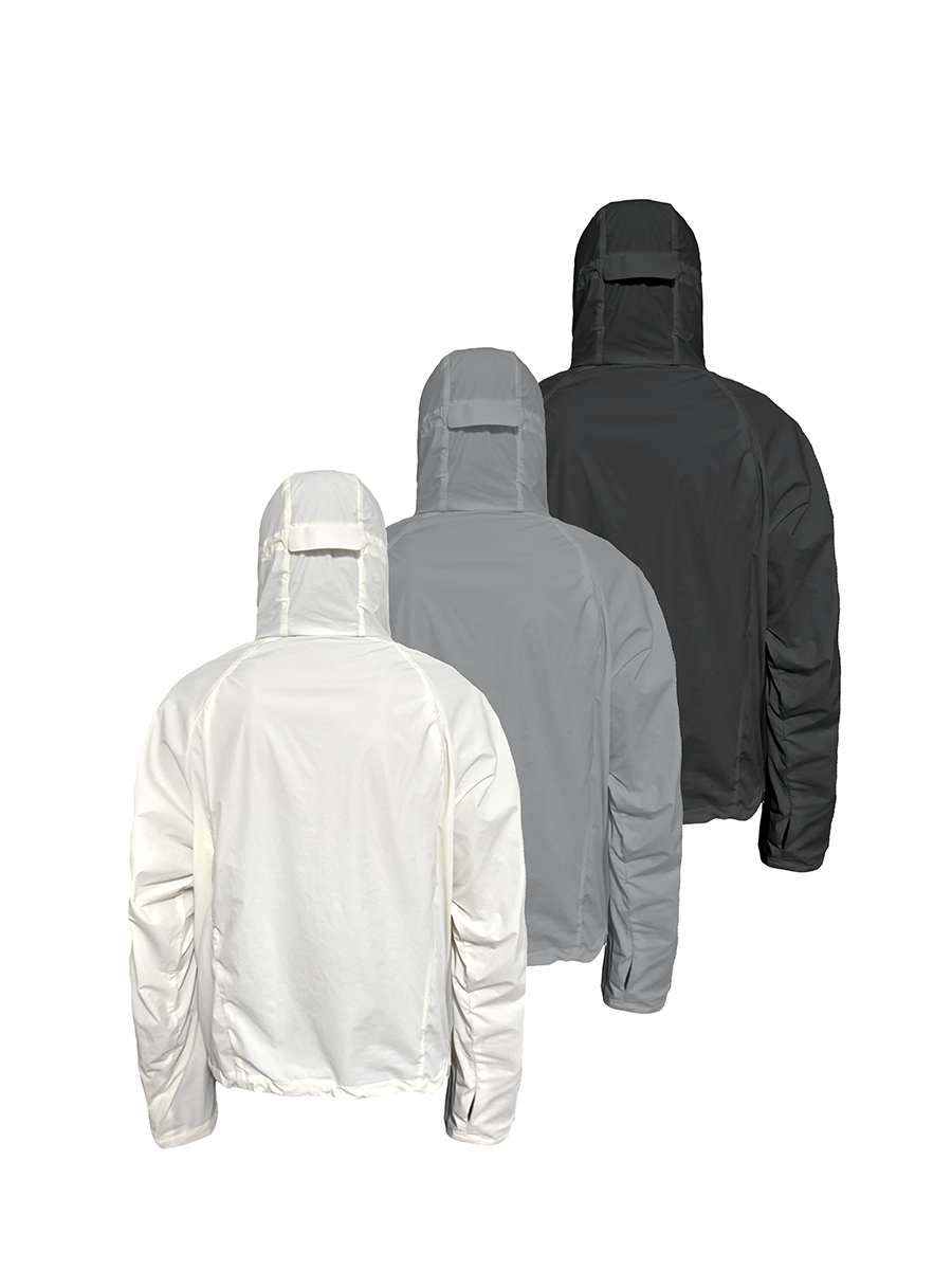 Jcaesar Slanted Zipper Sun-Protective Jacket with Face Screen - jcaesarclo