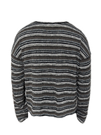 JCAESAR Striped Knit Drop Shoulder Long Sleeve - jcaesarclo