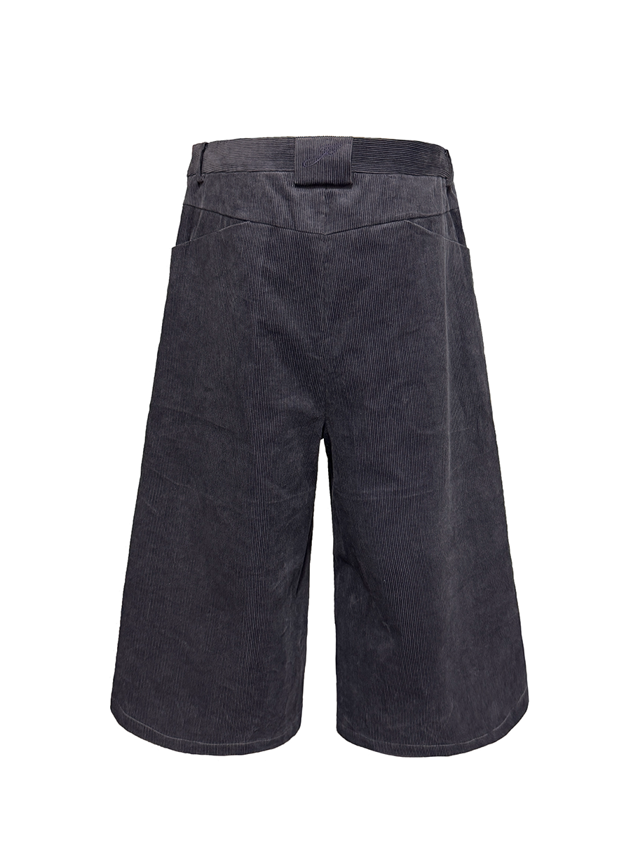 Jcaesar High-GSM Pure Cotton Stripe Corduroy Fabric Capri Pants - jcaesarclo