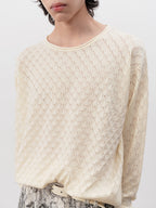 JCAESAR Cut-Out Diamond Pattern Long Sleeve - jcaesarclo